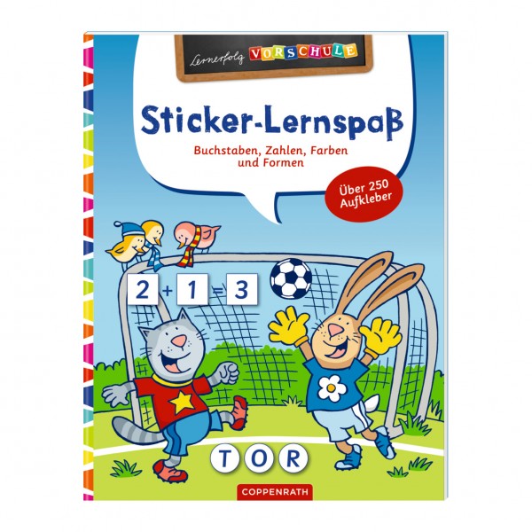 Lernerfolg Vorschule: Sticker-Lernspaß (Fußball) Buchstaben, Zahlen, Farben und Formen