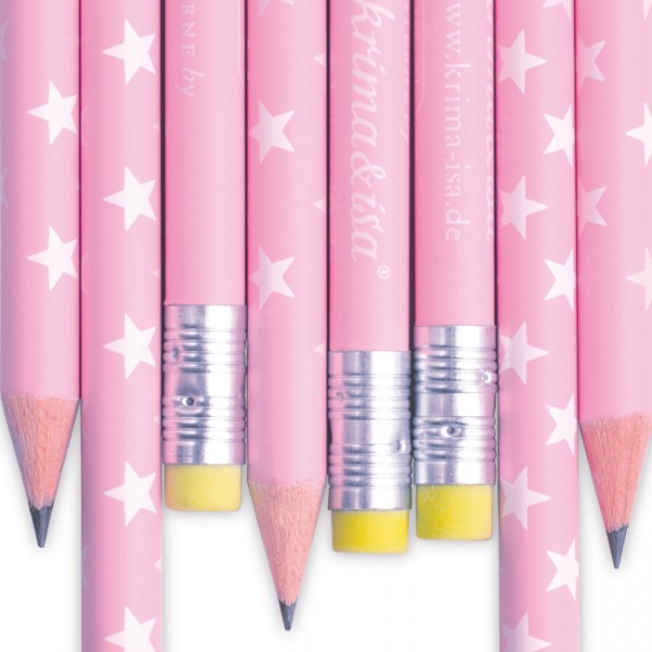 Krima & Isa - Bleistifte Sterne rosa