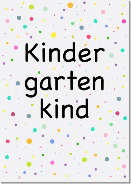Postkarte Kindergartenkind Punkte