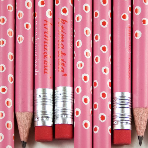 Krima & Isa - Bleistifte Tupfen rosa